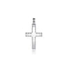 925 Sterling Silver Cross Pendant with Beveled Trim