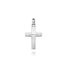 925 Sterling Silver Cross Pendant with Beveled Trim