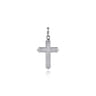 925 Sterling Silver Cross Pendant with Vertical Brush