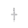 925 Sterling Silver Cross Pendant with Vertical Brush
