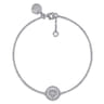 925 Sterling Silver Diamond Bujukan Heart Bracelet - 0.06 ct