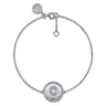 925 Sterling Silver Diamond Bujukan Initial C Bracelet - 0.04 ct