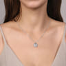 925 Sterling Silver Diamond Bujukan Initial C Necklace - 0.04 ct