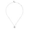 925 Sterling Silver Diamond Bujukan Initial E Necklace - 0.05 ct