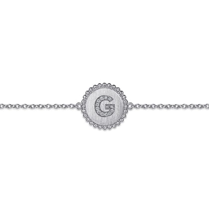 925 Sterling Silver Diamond Bujukan Initial G Bracelet