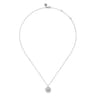 925 Sterling Silver Diamond Bujukan Initial G Necklace - 0.05 ct