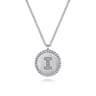 925 Sterling Silver Diamond Bujukan Initial I Necklace - 0.04 ct