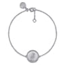 925 Sterling Silver Diamond Bujukan Initial J Bracelet - 0.03 ct