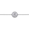925 Sterling Silver Diamond Bujukan Initial K Bracelet - 0.05 ct
