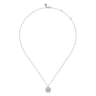 925 Sterling Silver Diamond Bujukan Initial K Necklace - 0.05 ct