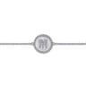 925 Sterling Silver Diamond Bujukan Initial M Bracelet - 0.07 ct