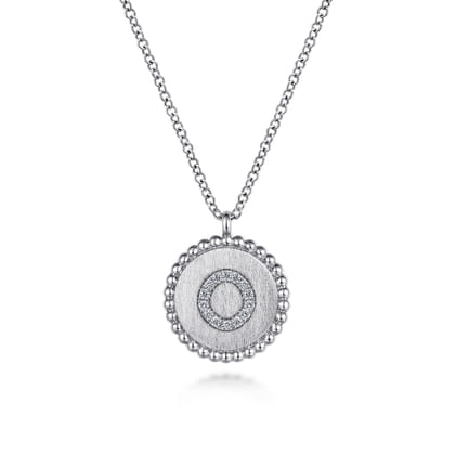 925 Sterling Silver Diamond Bujukan Initial O Necklace