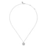 925 Sterling Silver Diamond Bujukan Initial V Necklace - 0.04 ct
