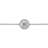 925 Sterling Silver Diamond Bujukan Initial W Bracelet - 0.07 ct