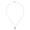 925 Sterling Silver Diamond Bujukan Initial W Necklace - 0.07 ct