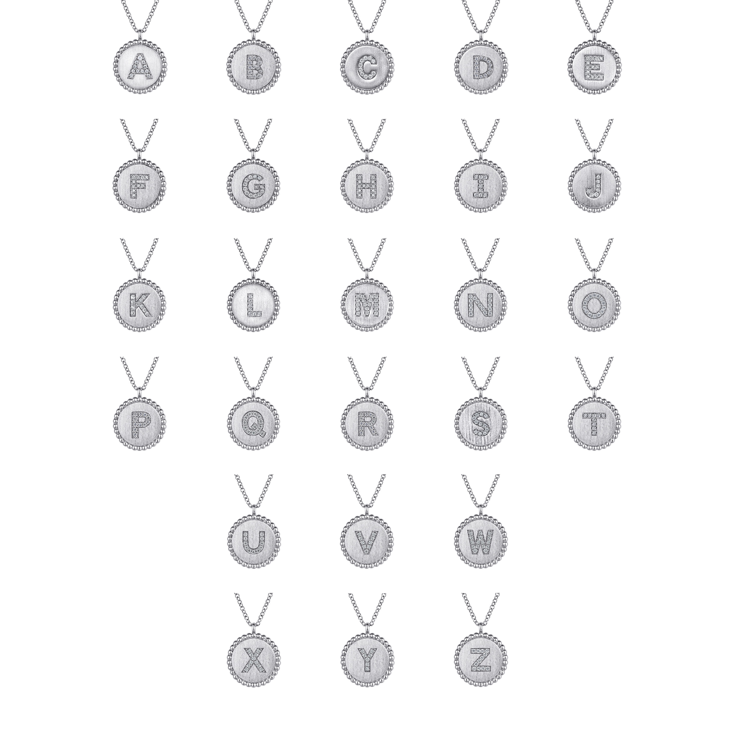 925 Sterling Silver Diamond Bujukan Initial W Necklace - 0.07 ct - Shot 3