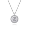 925 Sterling Silver Diamond Bujukan Initial Z Necklace - 0.05 ct