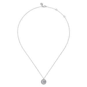 925 Sterling Silver Diamond Bujukan LOVE Medallion Pendant Necklace