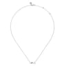 925 Sterling Silver Diamond Bujukan LOVE Pendant Necklace - 0.02 ct