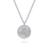 925 Sterling Silver Diamond Bujukan Leo Jul 23 - Aug 22 Zodiac Pendant Necklace - 0.05 ct