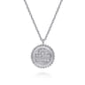 925 Sterling Silver Diamond Bujukan Libra Sep 23 - Oct 22 Zodiac Pendant Necklace - 0.05 ct