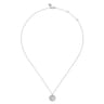925 Sterling Silver Diamond Bujukan Moon Medallion Pendant Necklace - 0.04 ct