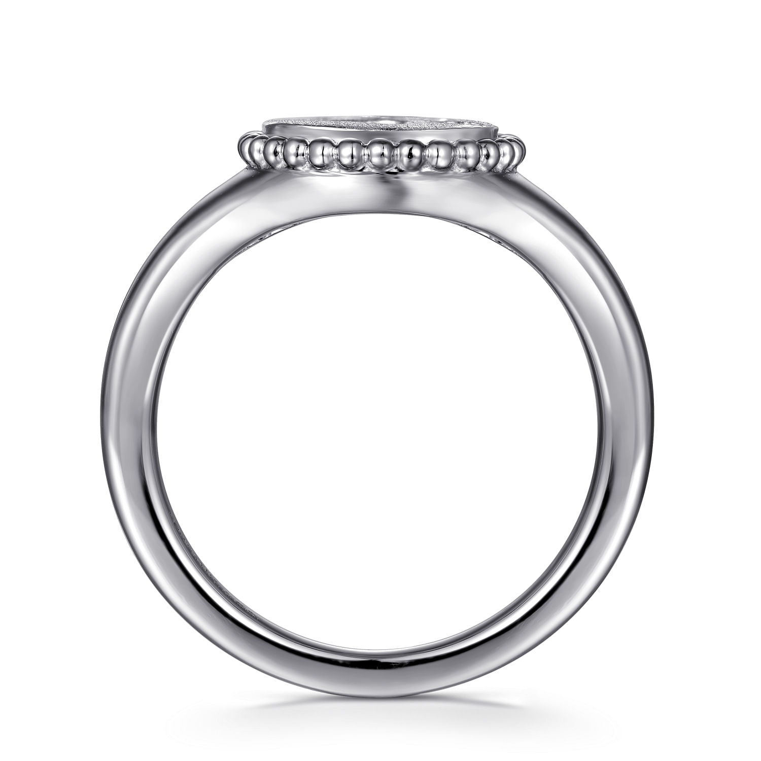 925 Sterling Silver Diamond Bujukan Paw Print Medallion Ladies Ring