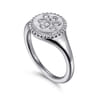 925 Sterling Silver Diamond Bujukan Paw Print Medallion Ladies Ring - 0.07 ct