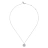 925 Sterling Silver Diamond Bujukan Paw Print Medallion Pendant Necklace - 0.07 ct