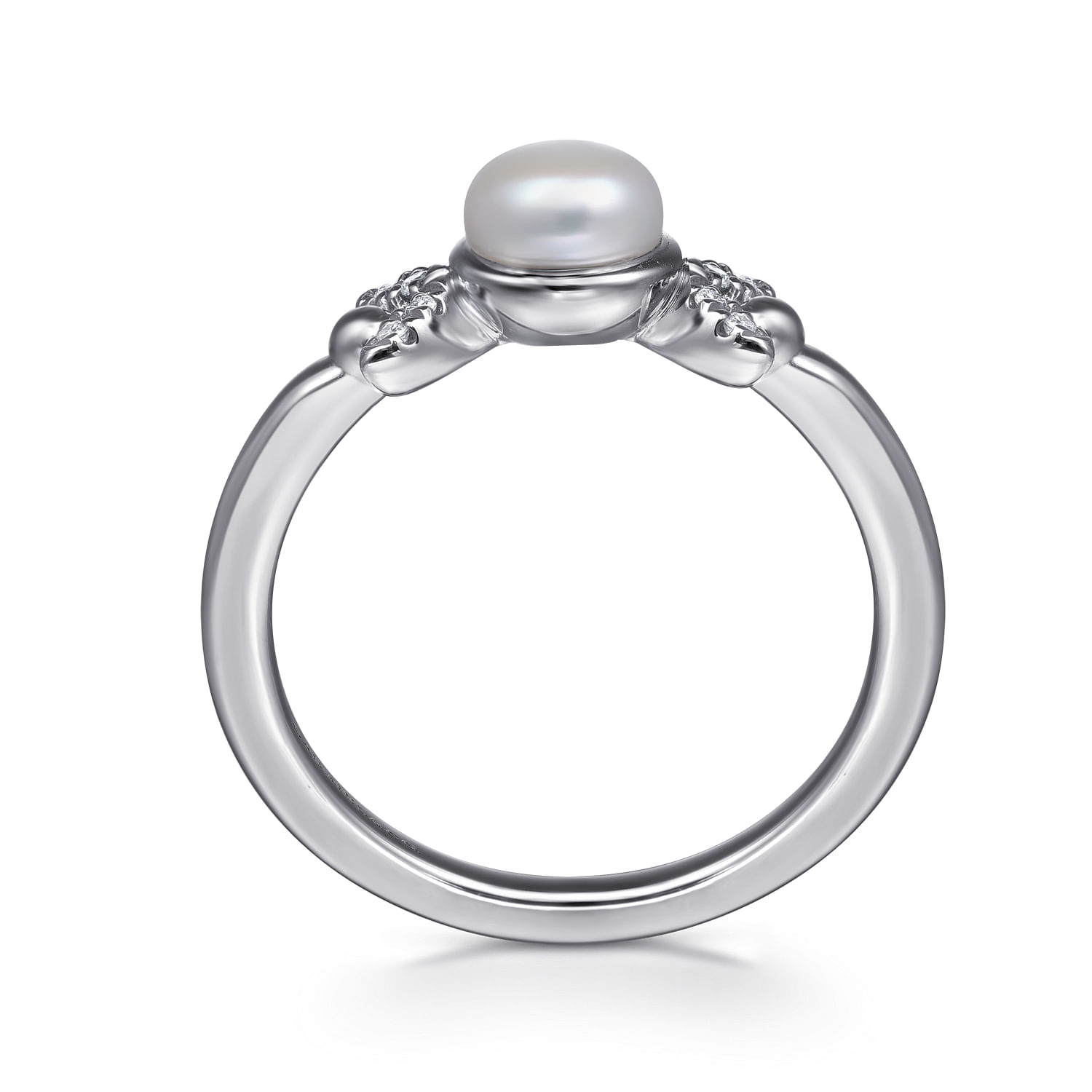 925 Sterling Silver Diamond Bujukan Pearl Ladies Ring @ $250