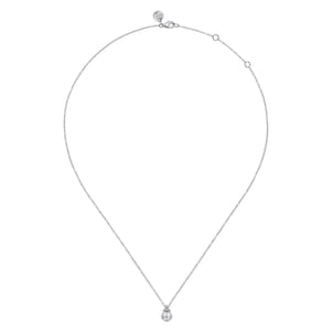 925 Sterling Silver Diamond Bujukan Pearl Pendant Necklace