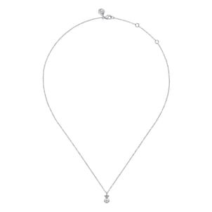 925 Sterling Silver Diamond Bujukan Pearl Pendant Necklace