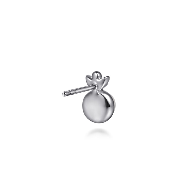 925 Sterling Silver Diamond Bujukan Pearl Stud Earrings - 0.03 ct - Shot 2