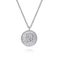 925 Sterling Silver Diamond Bujukan Sagittarius Nov 22 - Dec 21 Zodiac Pendant Necklace