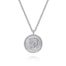 925 Sterling Silver Diamond Bujukan Sagittarius Nov 22 - Dec 21 Zodiac Pendant Necklace - 0.05 ct