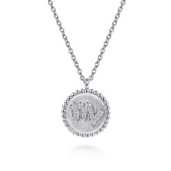 925 Sterling Silver Diamond Bujukan Scorpio (Oct 23 - Nov 21)Zodiac Pendant Necklace