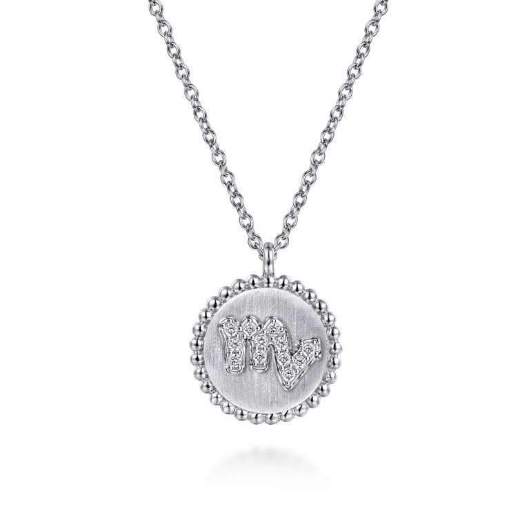 925 Sterling Silver Diamond Bujukan Scorpio Oct 23 - Nov 21 Zodiac Pendant Necklace - 0.05 ct - Shot 1