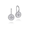 925 Sterling Silver Diamond Bujukan Starburst Medallion Earrings - 0.04 ct