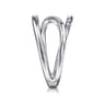 925 Sterling Silver Diamond Bypass Wrap Ring - 0.05 ct
