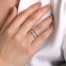 925 Sterling Silver Diamond Bypass Wrap Ring - 0.05 ct