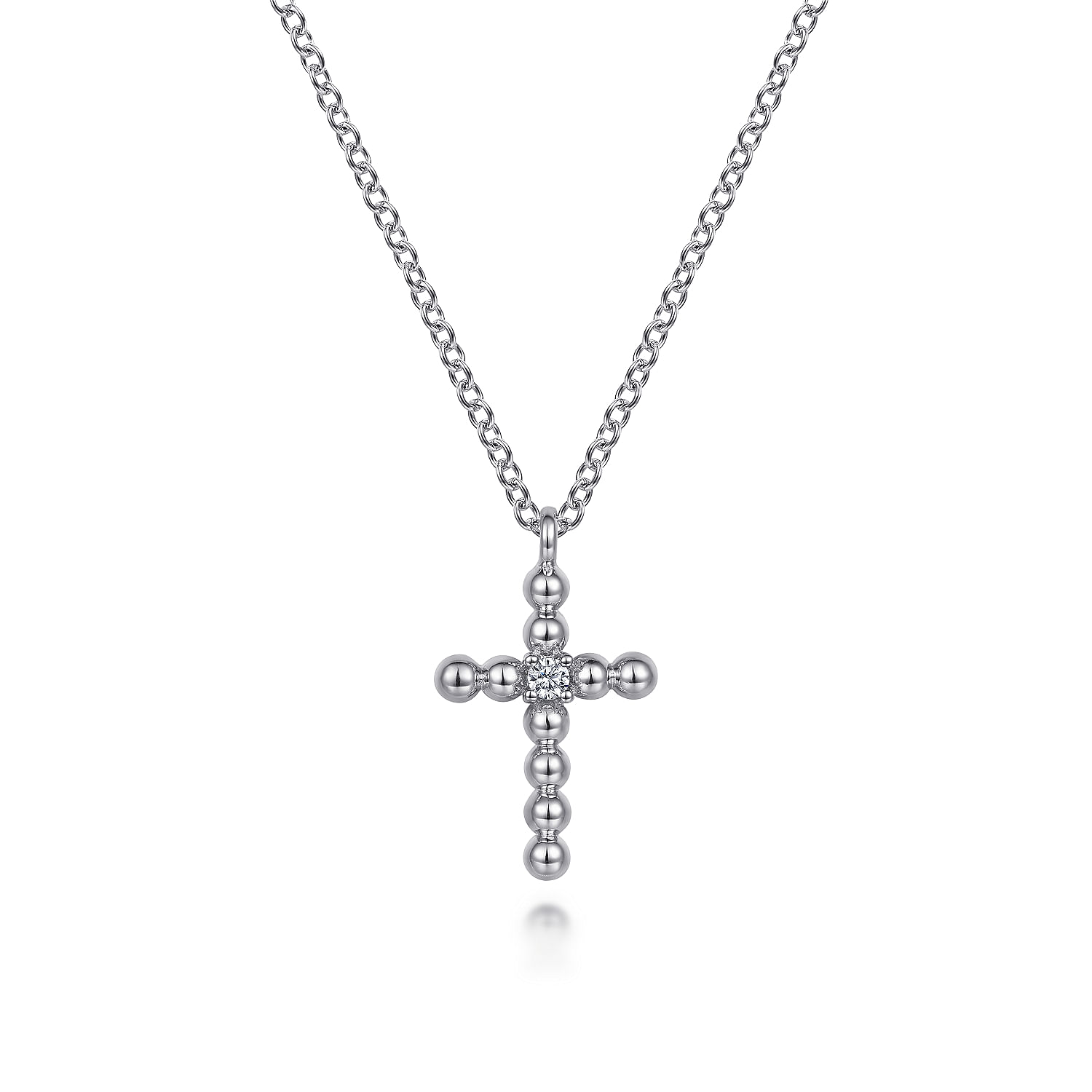 925 Sterling Silver Diamond Cross Pendant Necklace @ $155