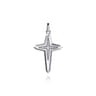 925 Sterling Silver Diamond Cross Pendant - 0.2 ct