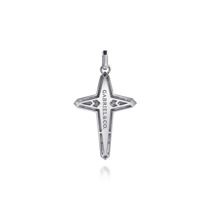 925 Sterling Silver Diamond Cross Pendant