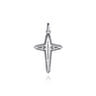 925 Sterling Silver Diamond Cross Pendant - 0.2 ct