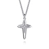 925 Sterling Silver Diamond Cross Pendant - 0.2 ct