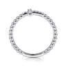 925 Sterling Silver Diamond Cross Stackable Ring - 0.07 ct