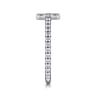 925 Sterling Silver Diamond Cross Stackable Ring - 0.07 ct