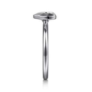 925 Sterling Silver Diamond Cut Heart Ladies Ring