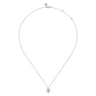 925 Sterling Silver Diamond Cut Heart Pendant Necklace - 0.01 ct