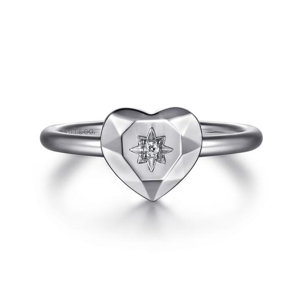Silver Heart Promise Ring